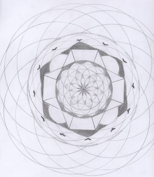 Mándala creada por la autora empleando conceptos matemáticos